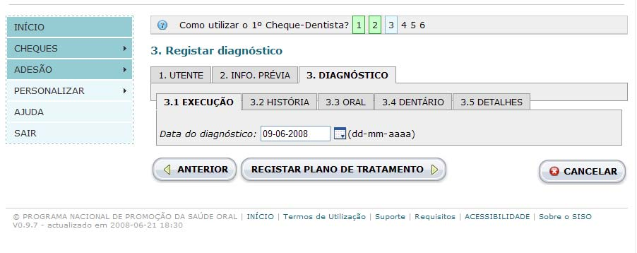 corresponde à informação indicada pelo Médico de Família para ser comunicada no âmbito da referenciação efectuada para Saúde Oral. 3.