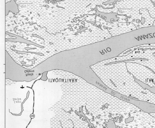 Medição de vazão Amostragem d água e de sedimentos C.29. Rio Amazonas em Itacoatiara (Amazonas) : 16/07/96 Código DNAEE 16 030 000 Margem esquerda Lat.