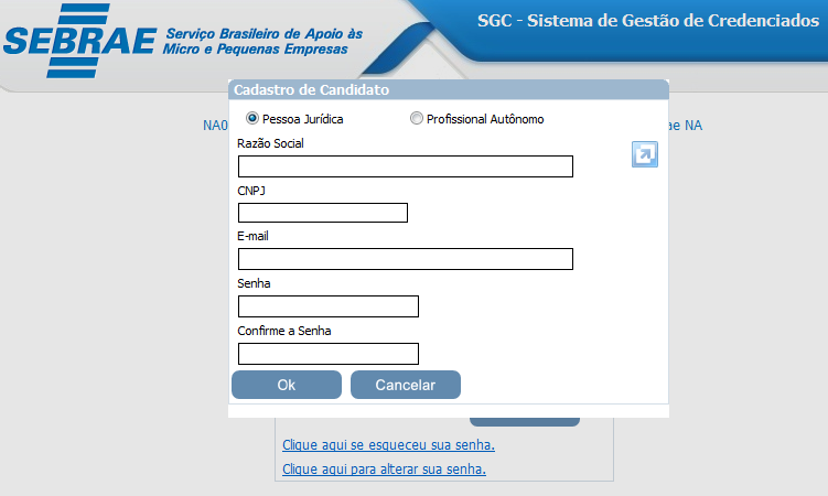 PARTE 1 Cadastro Pessoa Jurídica Nome completo. CPF.