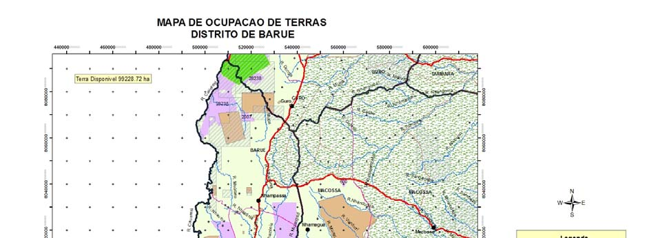 4.0 Conclusões Os distritos da zona centro da província de Manica, nomeadamente Sussudenga, Manica e Gondola possuem maior registo de pedidos de terras devido, provavelmente as sua condições