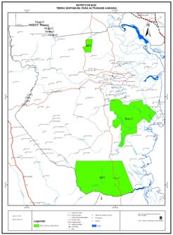 7. DISTRITO DE BUZI Duas manchas constituíam a proposta pela província, Buzi1 e Buzi2, e Buzi1 foi tida como não disponível porque já foi concessionada para criação de gado 7. 1.