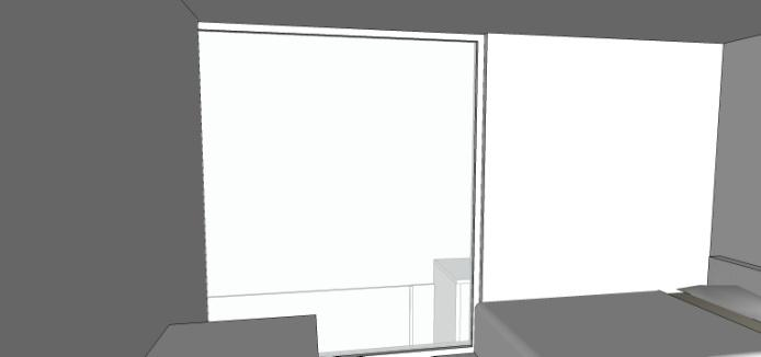 dois planos translúcidos, As visuais paralelas e a disposição das portas