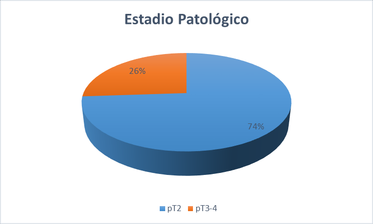42 Figura 4 - Representação gráfica do estadio patológico dos pacientes submetidos a