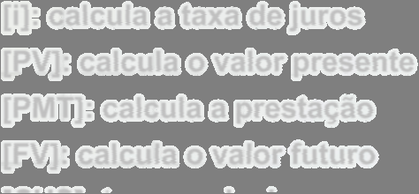 Juros compostos (hp 12 c) [n]: calcula o número de períodos [i]: calcula a taxa de juros [PV]: