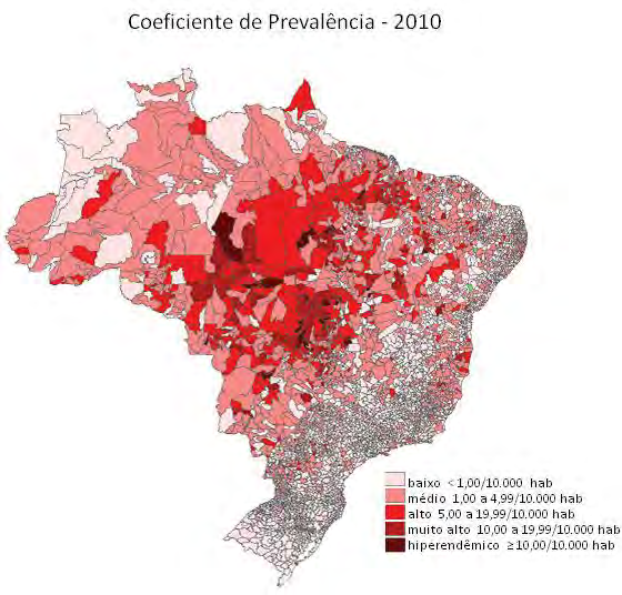 000 habitantes, Brasil, julho de 2004.