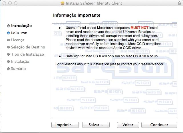 2. Leia a informação importante na tela abaixo, em seguida