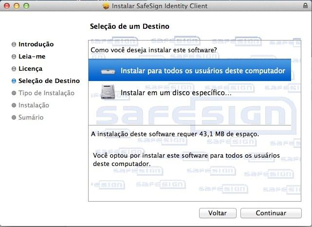 Selecione a opção Instalar para todos os usuários deste computador e