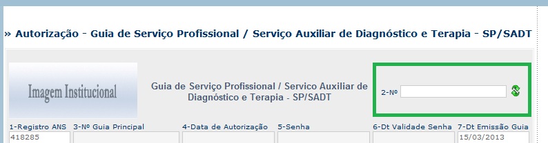 11 EXECUÇÃO: No campo 2 (senha que foi gerada) clicar na seta verde (busca solicitação) Preencha os campos 41 (médico executante), campo 45 (código CBOS) campo 46 (tipo de atendimento) e campo 48