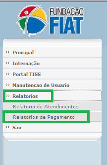 14 RELATÓRIOS DE PAGAMENTO: clicar em relatórios relatórios de pagamento Figura 23 Figura 24 Parâmetros digitar o período desejado para gerar o relatório de pagamento.