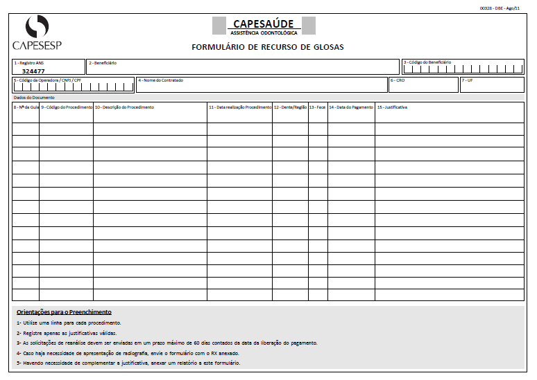 5.6 GUIA PARA ALTERAÇÃO CADASTRAL INSTRUÇÕES Este formulário destina se às alterações cadastrais (endereço, informações bancárias, etc), devendo ser