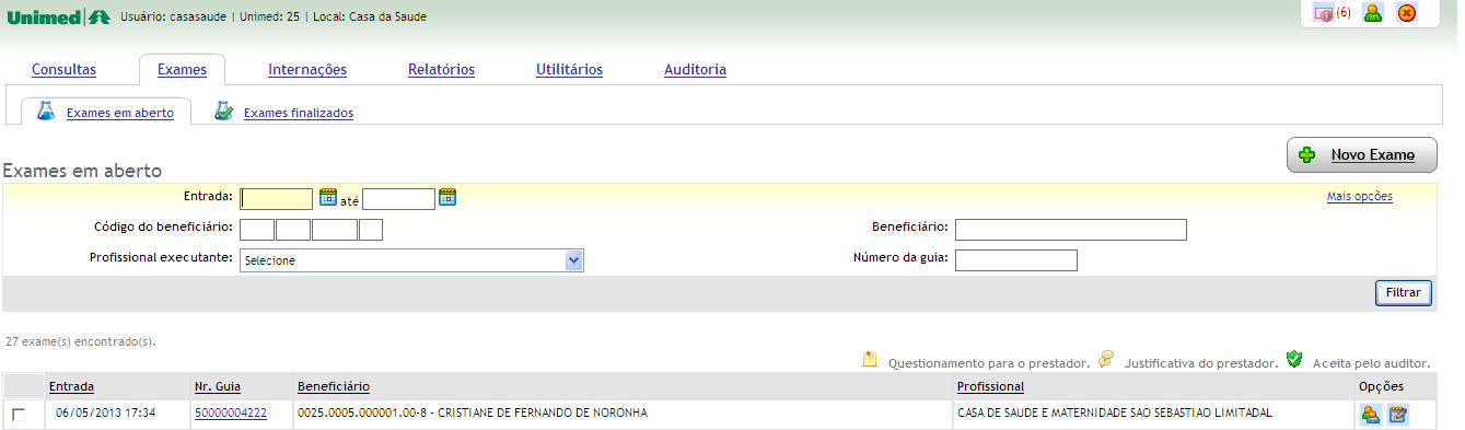 Chat O Chat é utilizado como meio de comunicação entre o setor de Autorização e Auditoria Médica com os Prestadores Solicitantes.