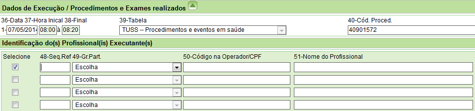 procedimento serão identificados