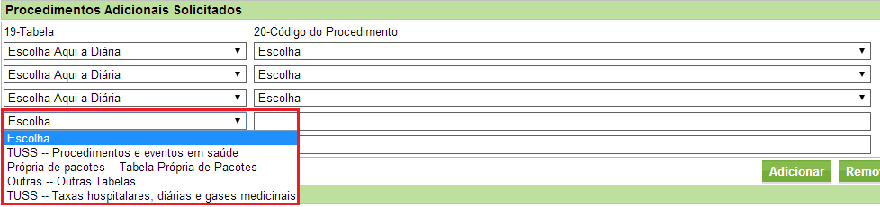 Prorrogação Do quarto registro em diante, você poderá cadastrar