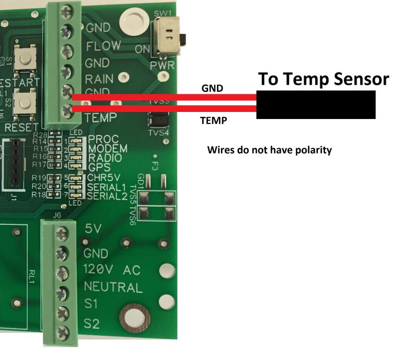 Sensor de Temperatura GND Ao sensor de temperatura TEMP Os fios não possuem polaridade Requisitos elétricos para a unidade CommanderVP: 5 V CC: 1,0 A MÁX- 0,1 A - 0,5 A durante o funcionamento normal