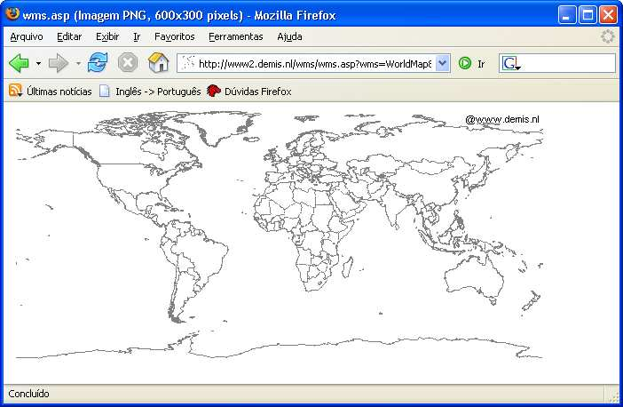Figura 4.5 http://demo.cubewerx.com/demo/cubeserv/ cubeserv.cgi?request=getcapabilities GetMap: obtém a imagem do mapa que corresponde aos parâmetros informados. A Figura 4.
