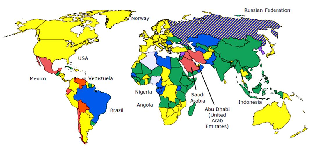 Aquisição de Direitos Petrolíferos Regimes adotados no Mundo Concessão PSA