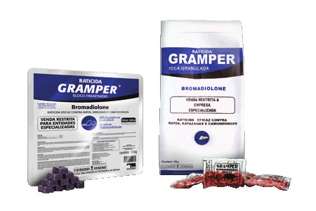 GRAMPER BL PARAFINADO 20G (Bromadiolone) Raticida anticoagulante à base de Bromadiolone de dose única para uso em campanhas de saúde