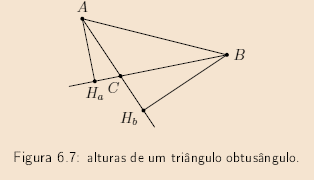 Como corolário da discussão acima, podemos estudar o problema da concorrência das alturas de um triângulo.