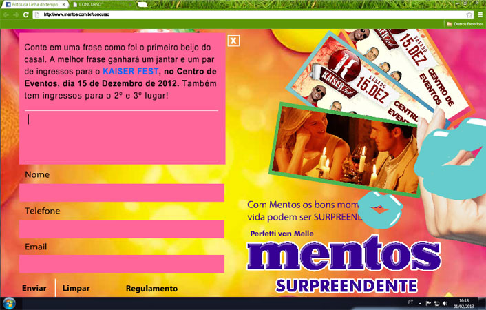 LIVE MKT Hotsite Concurso online