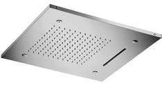 rectangular fixed shower head with 2 inlets and 2 outlets: dual fall and rain 629 chuva.