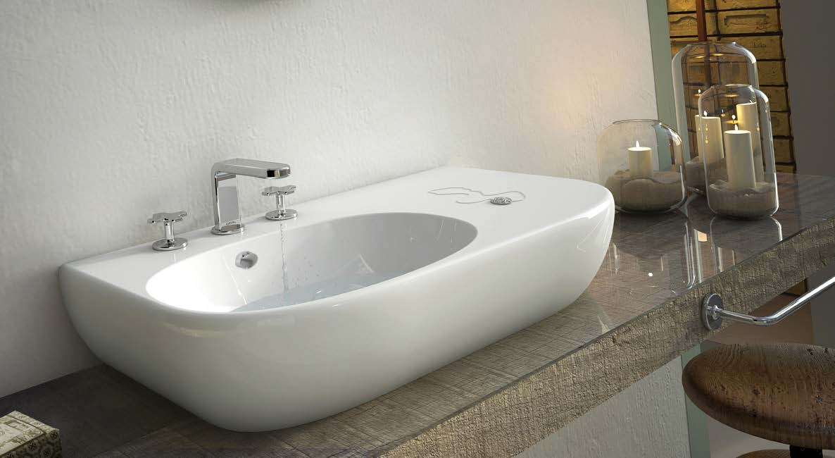 countertop or wall washbasin with 1 hole to faucet - left 1753920040 800mm lavatório de pousar ou à parede com 1 furo para torneira - esquerdo countertop or wall washbasin with 1