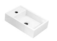 1738690040T F5 lavatório de pousar e suspender sem furo, topo countertop and wall-hung basin without hole to faucet, top