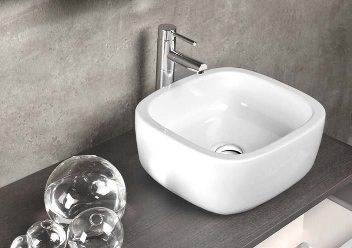 40 un 1078900040 Compact lavatório de pousar ou coluna countertop pedestal washbasin 12,5 Kg.