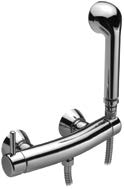 exposto 2 vias - chuveiro fixo e manual - Altura 1400 mm 2 ways wall mounted shower mixer - fixed kit and control