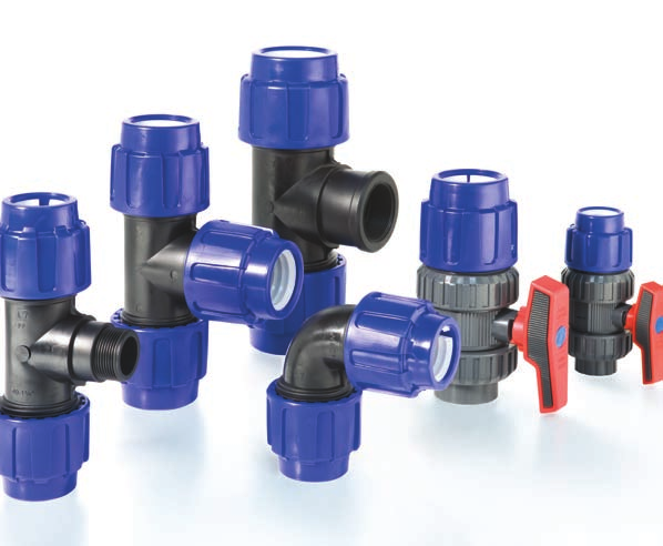 FLUID HADLIG EXPERTS ovo DESIG Compression fittings Performance Séries Ranhuras reforçadas Facil instalação Fixação perfeita PVC-U Acessórios pressão CPVC Acessórios pressão PP