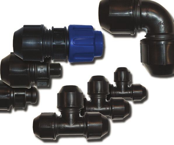 FLUID HADLIG EXPERTS OVA GAMA Acessórios de compressão Série Universal Gama completa de tamanhos Gama completa de formas (joelhos, tês,...) Compatível com todos os tipos de materiais (PVC, aço, cobre,.