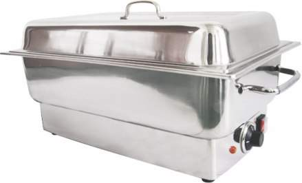 CHAFING DISH ELÉTRICO COM PRATO EM PORCELANA ELECTRIC CHAFING DISH