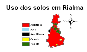 foram sobretudo de pastagem, com exceção do município de Rialma, onde o uso do solo se dá tanto para pastagem como para agricultura, uma explicação para isto é o fato do município fazer parte de uma