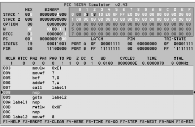 1. MICROCONTROLADOR PIC 16 Figura 1-10. Simulador PSIM da Parallax. Existem vários compiladores de C para a família PIC.