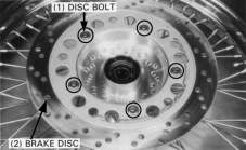 Aperte os raios progressivamente em duas ou três etapas. FERRAMENTAS Chave de raios 07JMA-MR60100 (A) (B) 70,8 mm TORQUE: 4 N.m (0,4 kg.m) Verifique o empenamento da roda dianteira (pág.