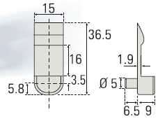 802 TRANSPARENTE PINO METALICO Ø 5