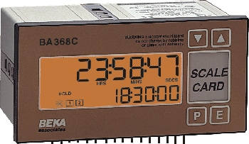 incrementa e escalona entradas A e B Timer: indicação em segundos, minutos e horas Tacômetro: indicando revoluções por minuto, segundo e hora Duplo dis play: dígitos 14,5mm e 6 dígitos 9,5mm Bateria