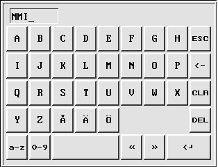7 Programação Visualização gráfica e controle Teclado alfanumérico O teclado alfanumérico surge quando, p. ex., um objeto ASC é controlado.
