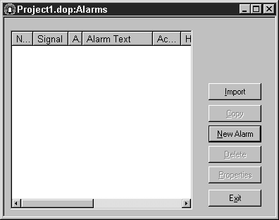 8 Funções da unidade Gerenciamento de alarme 8.2.2 Alarmes Mensagens de alarme são definidas no gerenciador de projeto no diretório [Alarms] em [Alarms].
