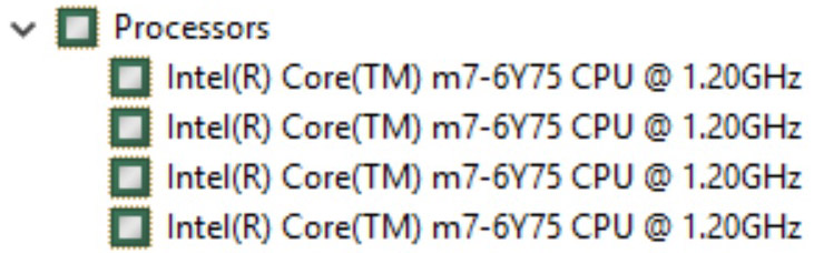 Como identificar processadores no Windows 8 1. Toque em Pesquisar na Web e no Windows. 2. Digite Gerenciador de dispositivos. 3. Toque em Processador.