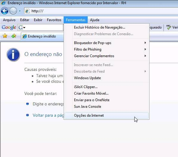 Passo - Antes de configurar o scanner é importante verificar se em seu computador contem um Software que serve para abrir paginas em Java.