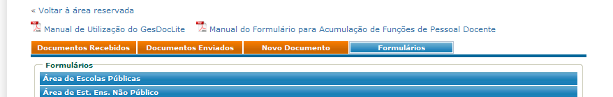 Escolas/Agrupamento de Escolas/outras entidades.