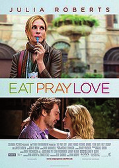 Synopsis of the movie "Eat, Pray and Love" Gender: Drama While trying to get pregnant, a happily married woman realizes her life needs to go in a different direction, and after a painful divorce, she
