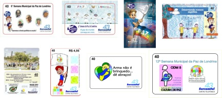 Telecomunicações e a ONG Londrina Pazeando promove a divulgação da Semana Municipal da Paz em cartões telefônicos comemorativos.
