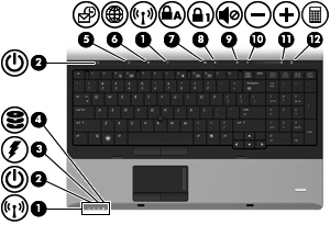 Componente Descrição (5) Luz do QuickLook Acesa: O computador está ligado. Apagada: O computador está desligado, no estado de suspensão ou em hibernação.