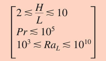 o Para razõe de forma de diferente intervalo de (H/), temo a