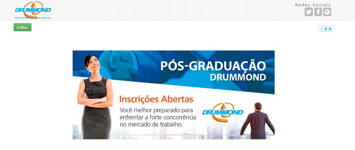 1. Acesso ao Portal EAD Disponível por meio do endereço eletrônico http://drummond2.eduead.com.