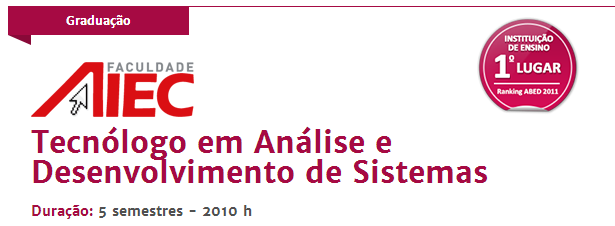 A Faculdade AIEC, mantida pela Associação Internacional de Educação Continuada AIEC, iniciou, em 2002, o curso de Bacharelado em Administração, na metodologia semipresencial.