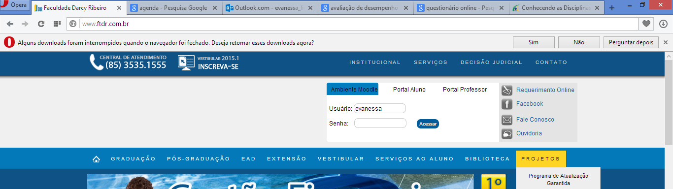 COMO ACESSAR A PLATAFORMA Acesso ao Ambiente Virtual MOODLE: www.facped.com.