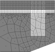 Fiura 3.a-Geometria Dividida em Elementos Finitos. Fiura 3.b- Linhas de Fluxo Manético. 4.