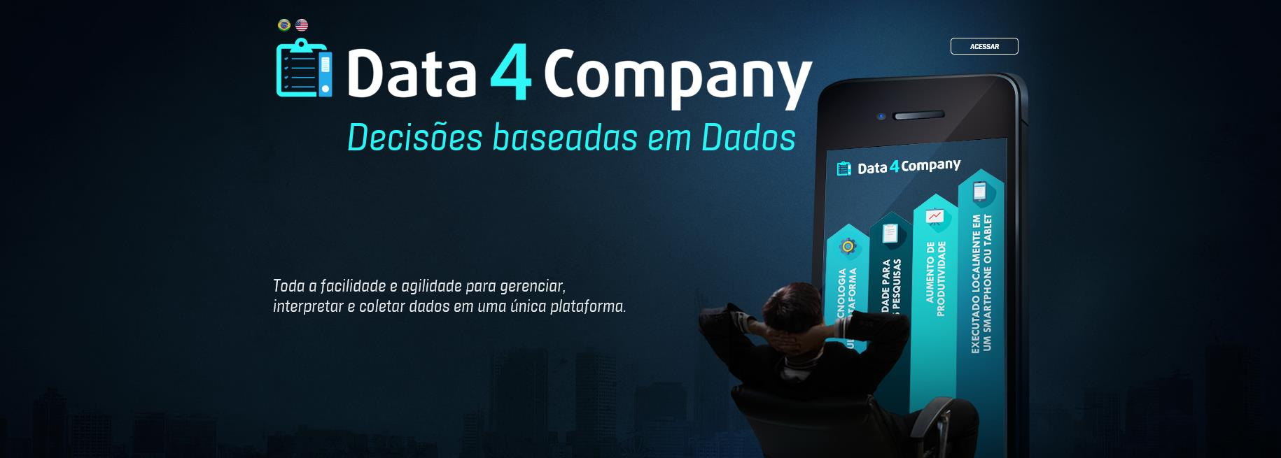 Acesse o endereço do Data4Company e informe o